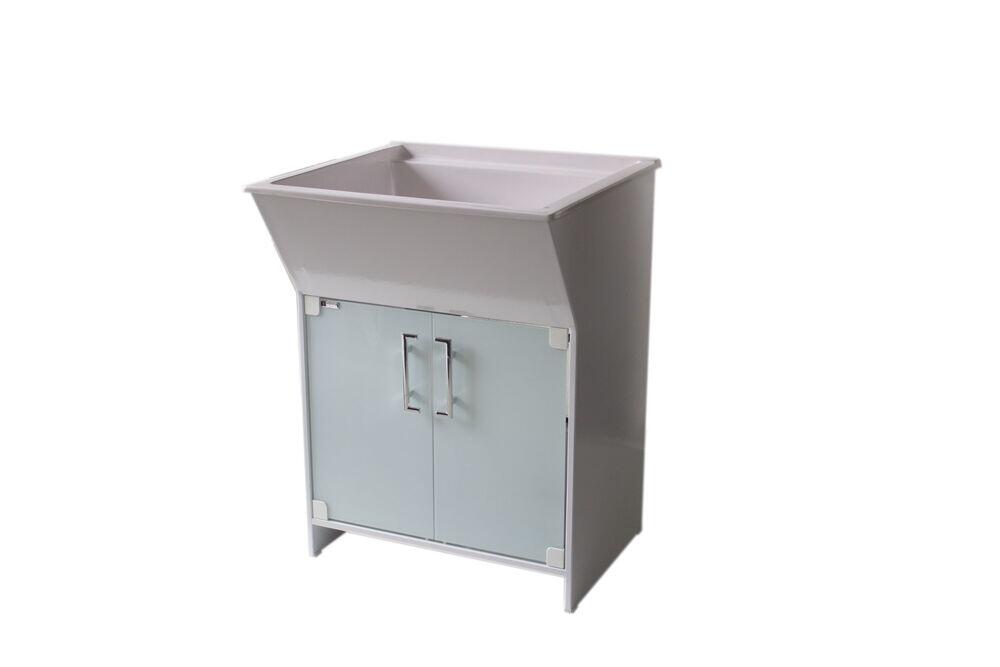 Tanque Vidro com Cuba 60cm Branco Venturi
