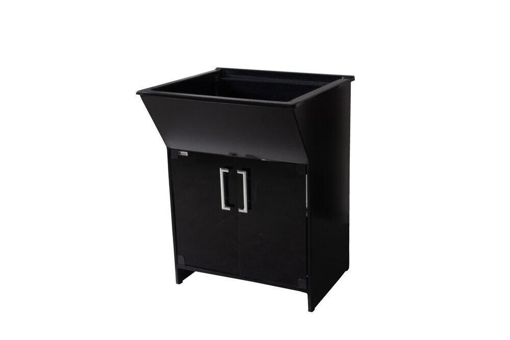Tanque Full Vidro com Cuba 66cm Preto Venturi