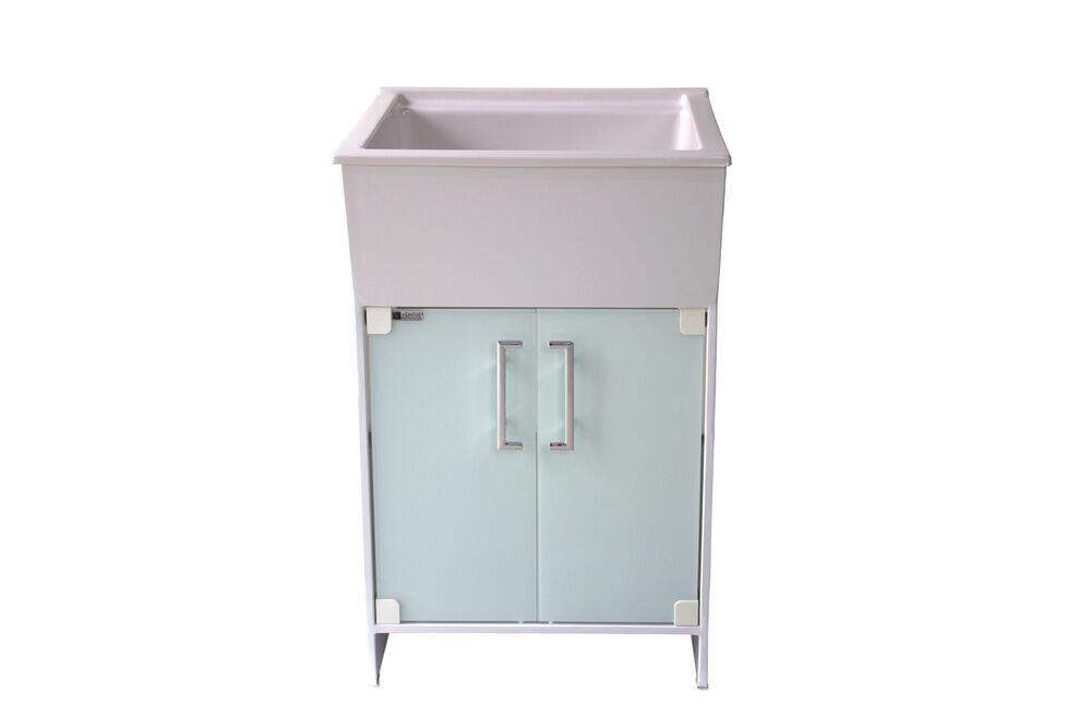 Tanque Vidro com Cuba 40cm Branco Venturi