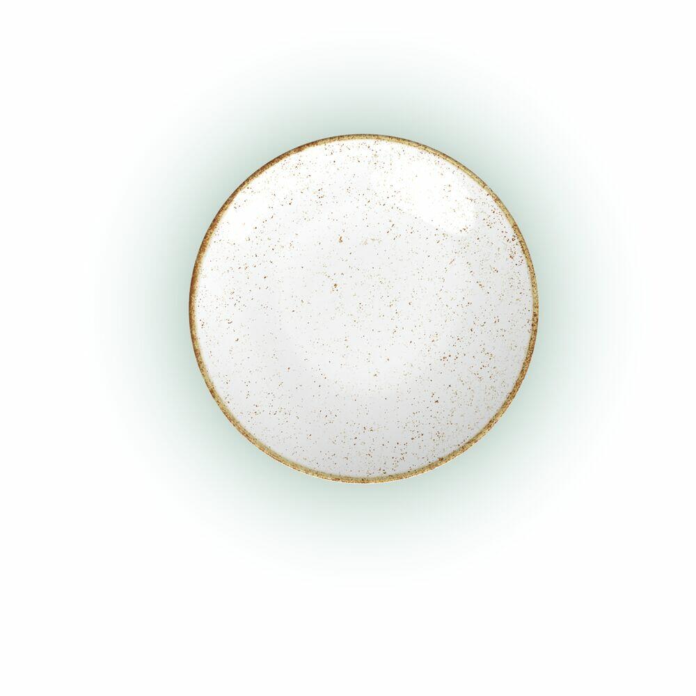Prato Sobremesa Porcelana 21cm Rústico Marrom Tramontina