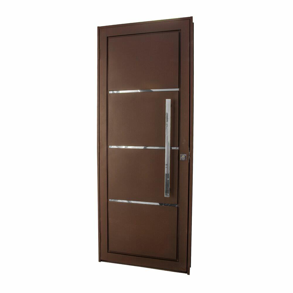 Porta Pivotante Social Direito com Friso Corten 215x105 CRV