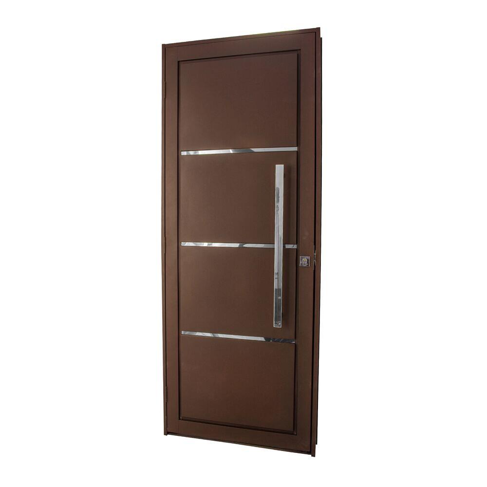 Porta Social Pivotante Esquerdo R120 Corten 215x84 CRV