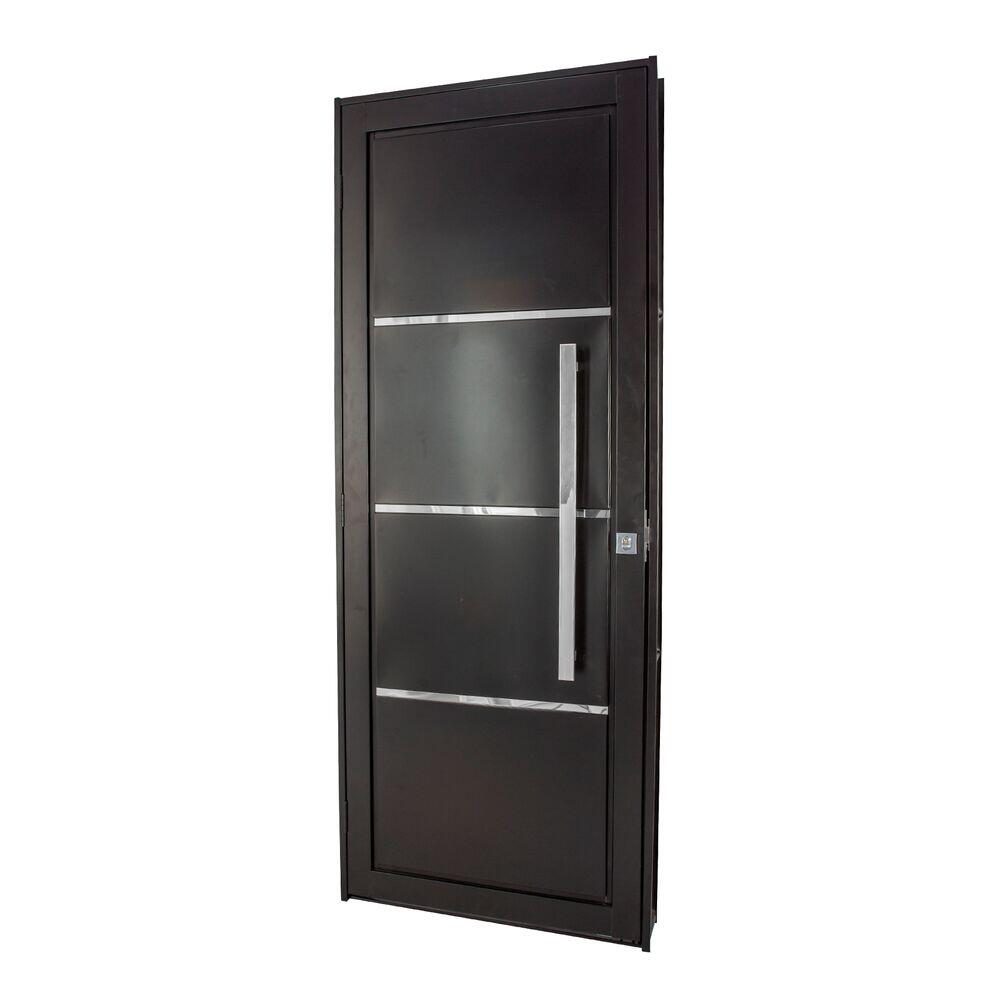 Porta Ideal Pivotante r120 com Friso 2,15x0,84 Preta CRV