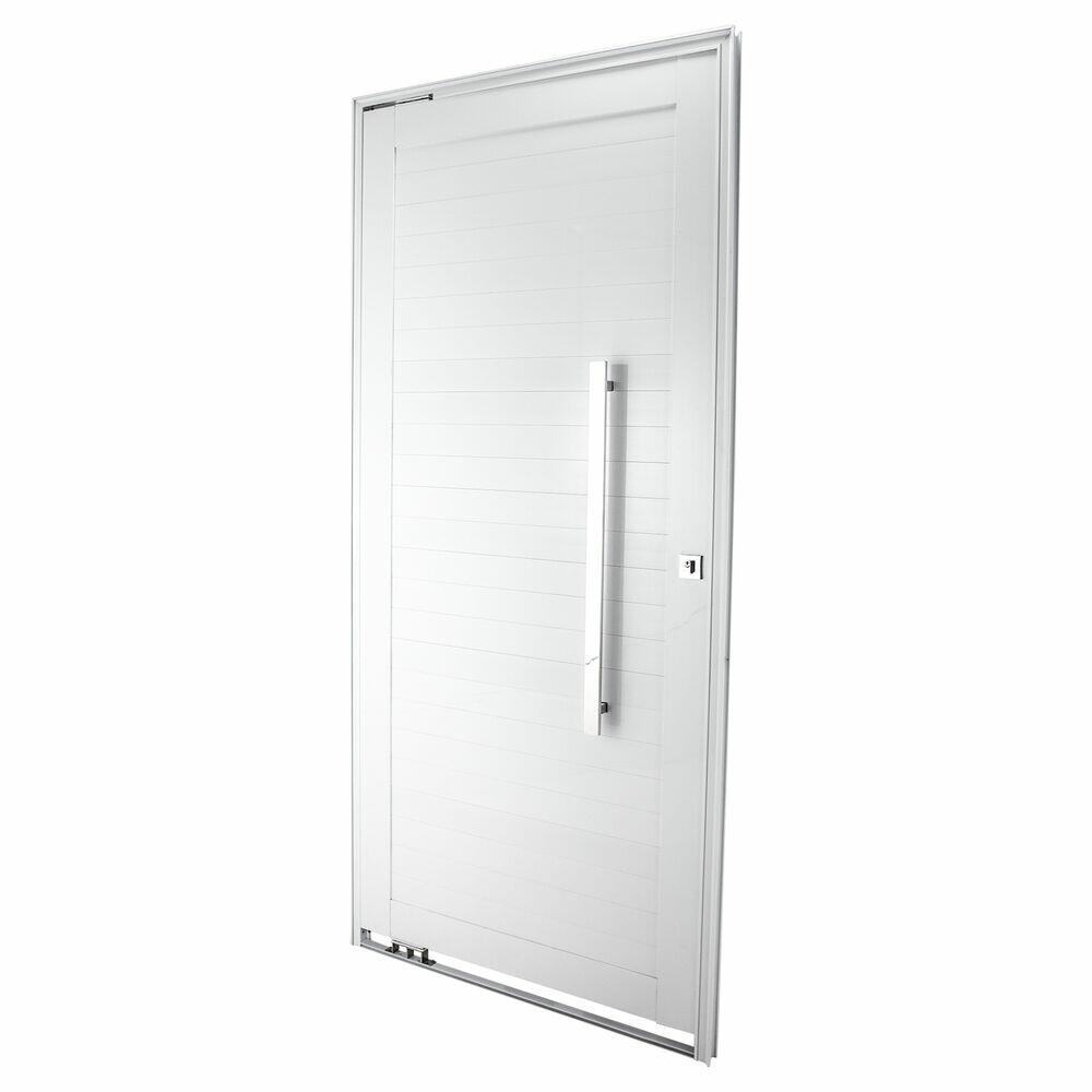 Porta Pivotante Lambri R47 com Puxador Reto Branco CRV
