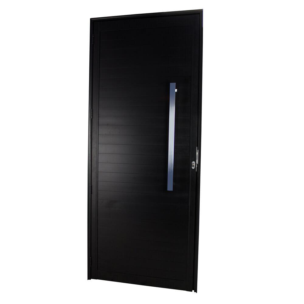 Porta Lambri Duraplac Direito com puxador 215x100 Preto CRV