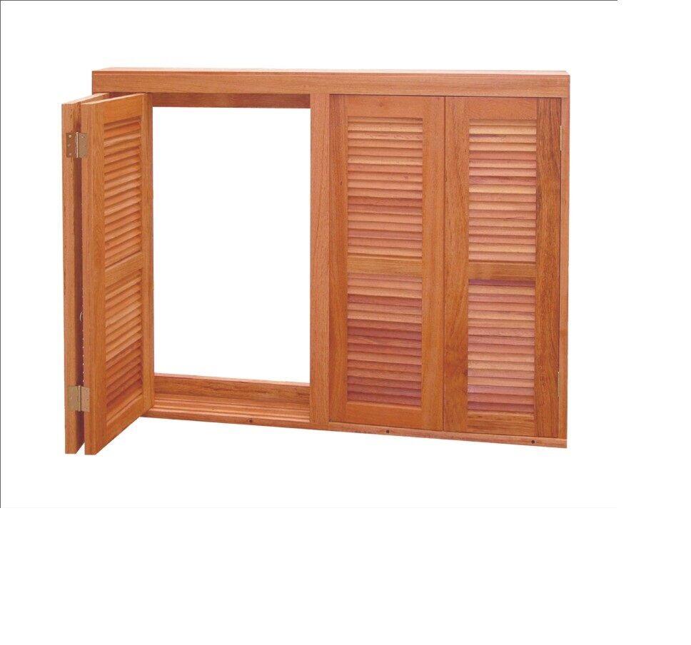 Janela Maxim-ar Simples Eucalipto 4 Folhas Pantográficas 2 Folhas de Correr 1,20x1,00 Madecen