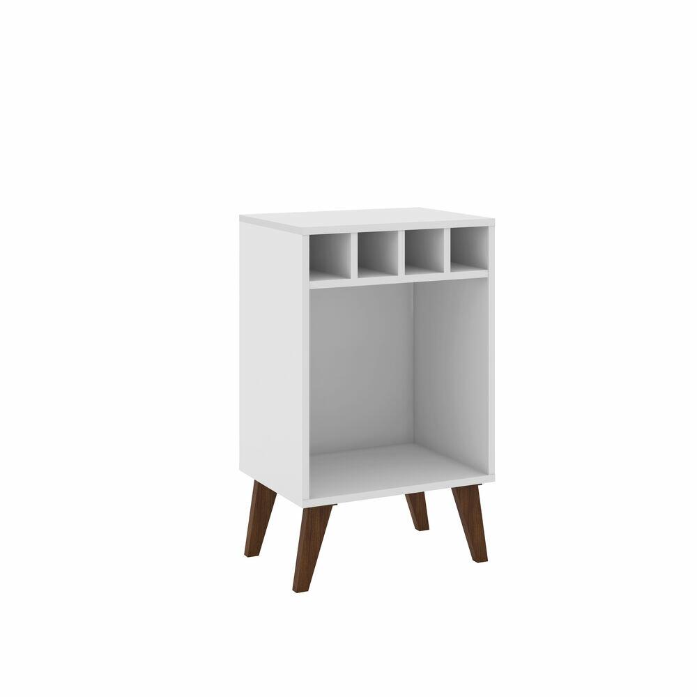 Mesa Lateral com Garrafeiro 43,8x71x32 Branca Movelbento
