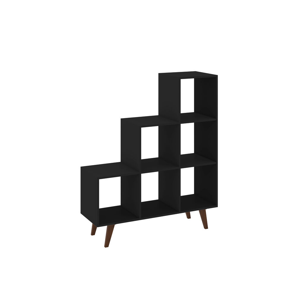 Estante 6 Nichos 104,5x123,5x35 Preta Movelbento