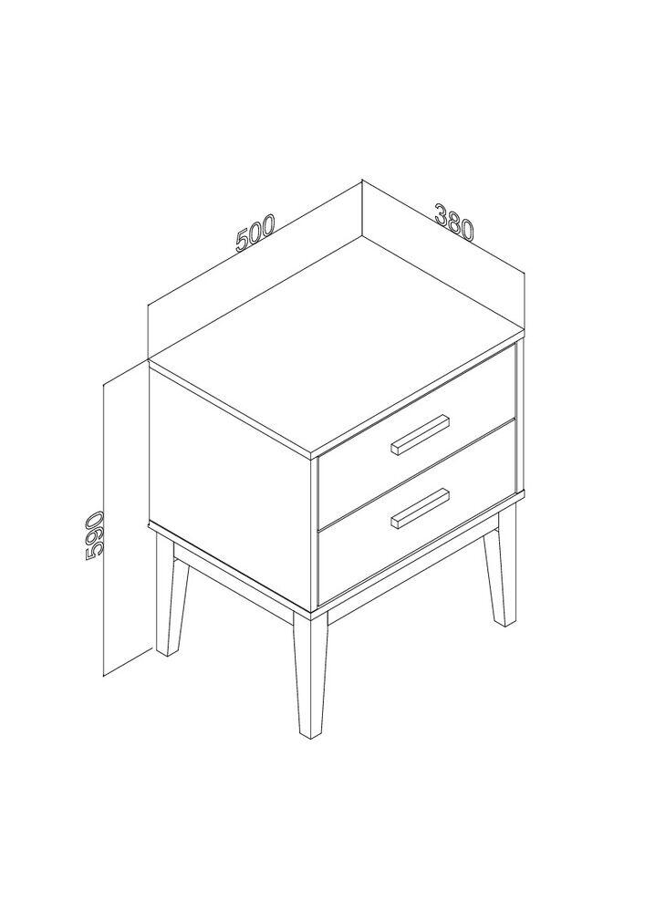 Criado Mudo Mesa de Cabeceira com Gaveta 50x59x38 Branca Movelbento