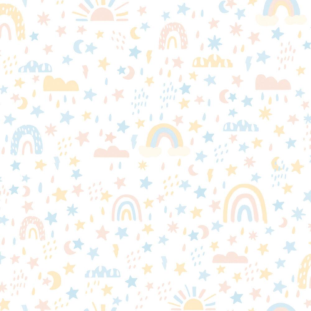 Papel de Parede Infantil 0,52x9,5 Rosa Bobinex
