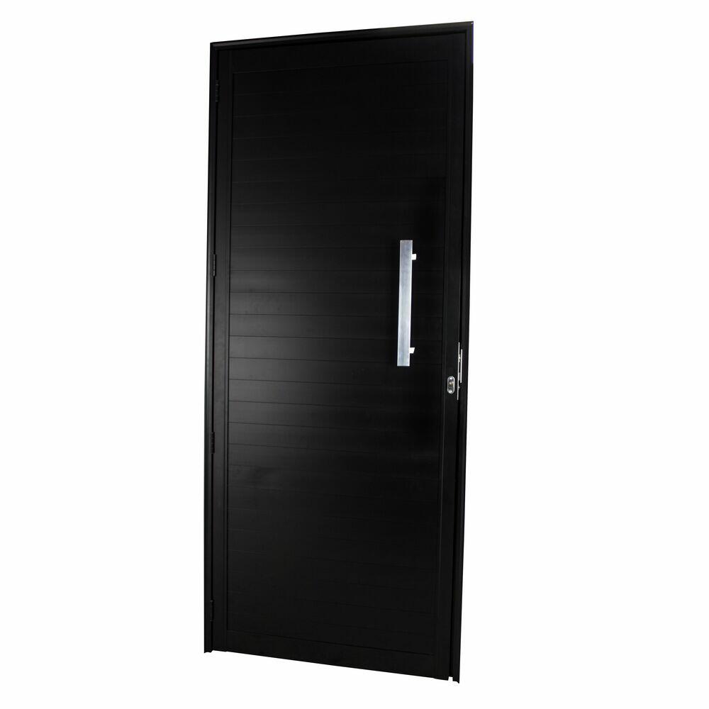 Porta Lambri Esquerdo com Puxador Reto Preto CRV