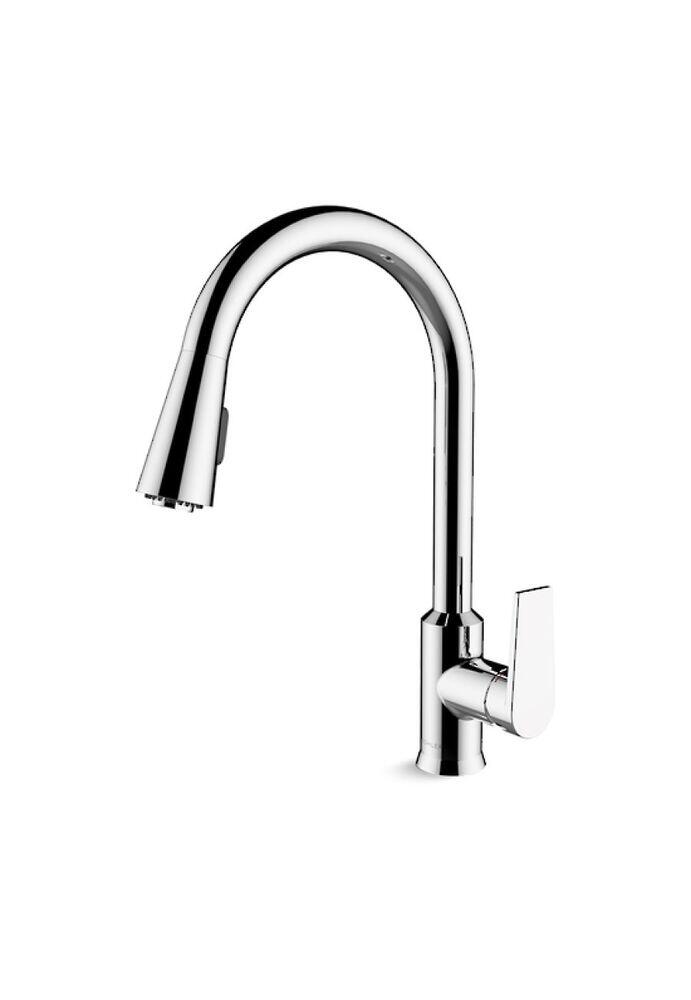 Misturador Monocomando para cozinha Taut com Ducha Removível Cromado 1/2