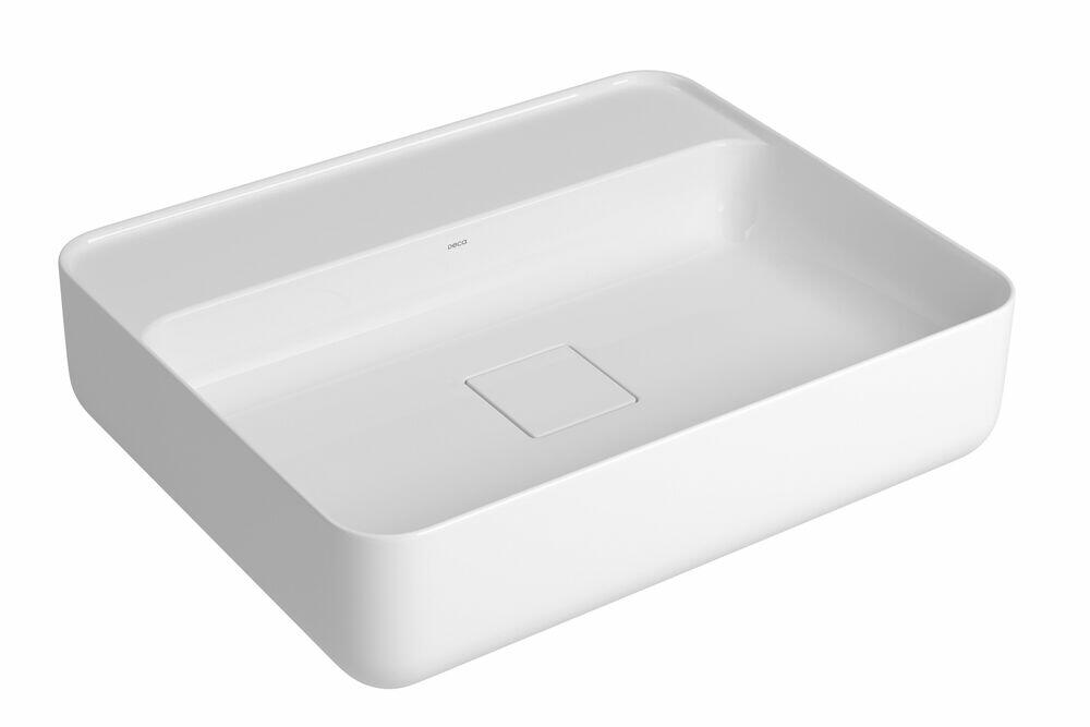 Cuba para Banheiro de Apoio Retangular com Mesa Slim 50cm Branco Gelo Deca