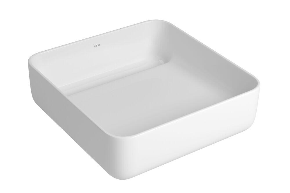 Cuba para Banheiro de Apoio Quadrada com Valvula Oculta Quadratta Slim 40x40 Branco Gelo L.11040.VO.17 Deca