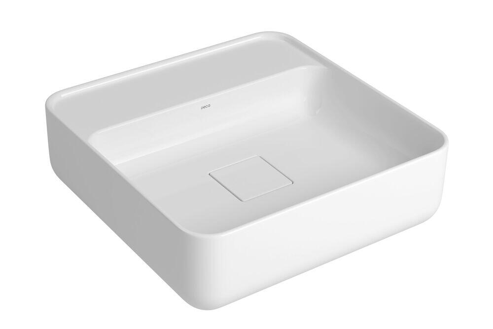 Cuba para Banheiro de Apoio Quadrada com Mesa Quadratta Slim 40x40 Branco Gelo L.11040.M.17 Deca