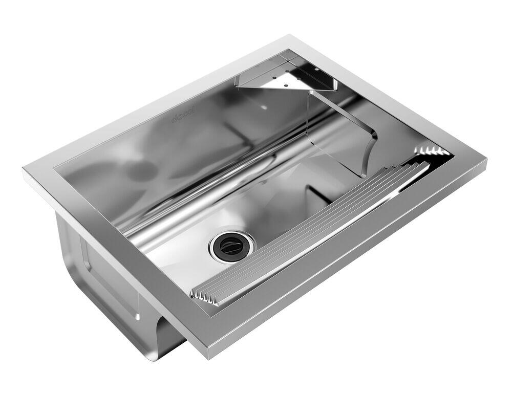 Tanque de Sobrepor com Válvula 35L Aço Inox Docol