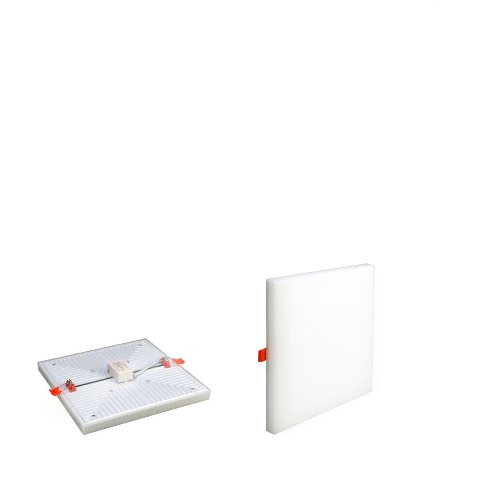 Painel de LED 2 em 1 Quadrado Bivolt 24W 3000K Luz Amarela Vitralux