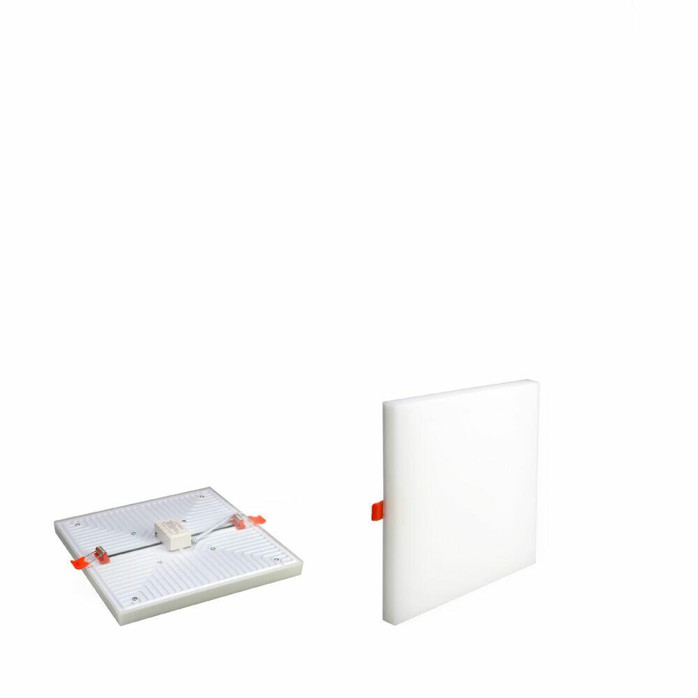 Painel de LED 2 em 1 Quadrado Bivolt 32W 3000K Luz Amarela Vitralux