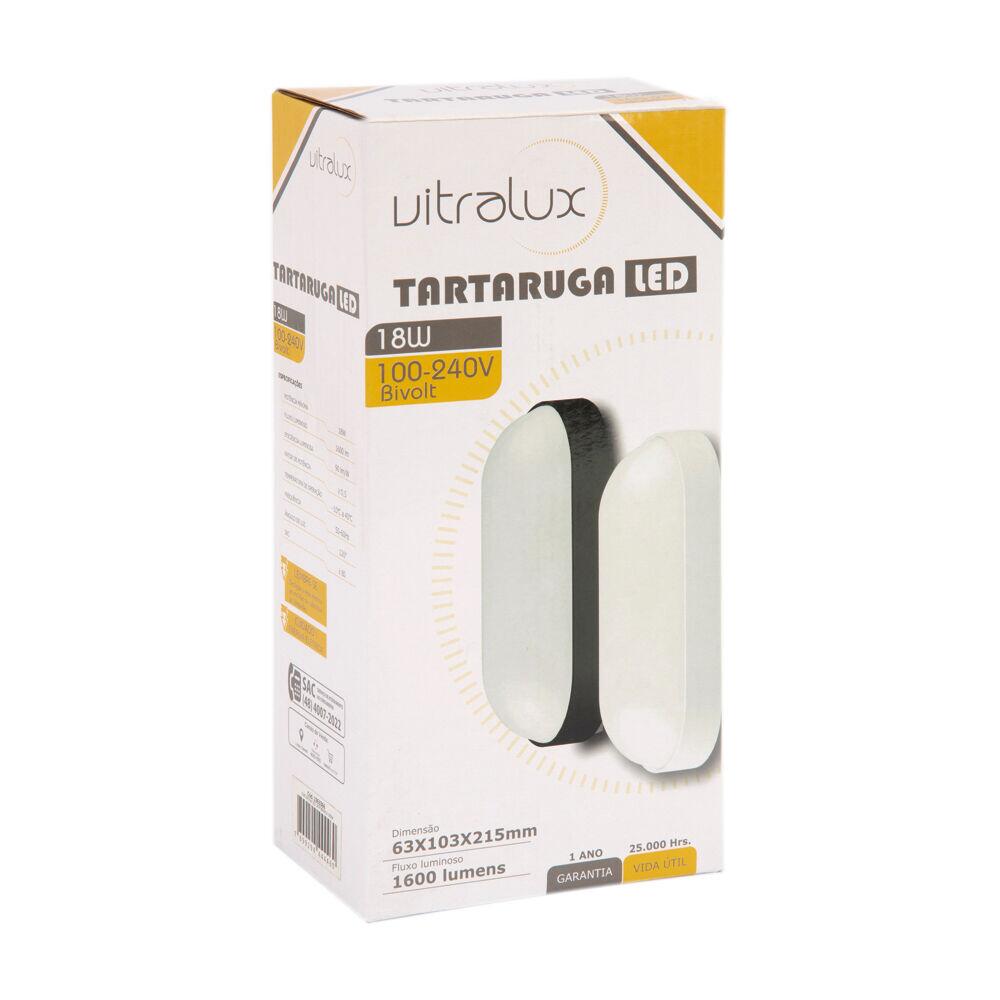 Tartaruga LED 18W 3000K Luz Amarela Vitralux