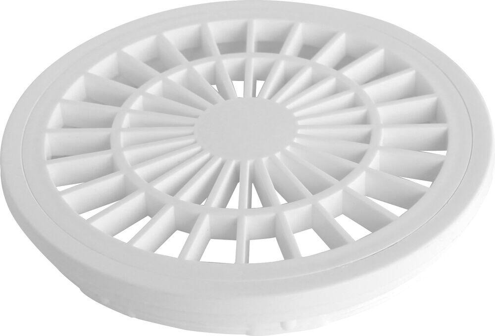 Grelha para Caixa Sifonada Redonda 150mm Branca Hidrofarma