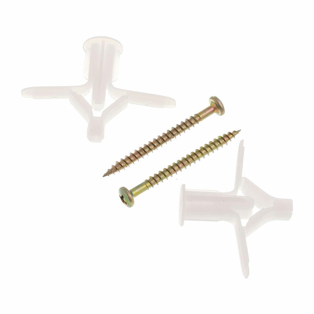 Bucha Para Drywall Com Parafuso para Painel 50 Peças 15mm Branco Bemfixa