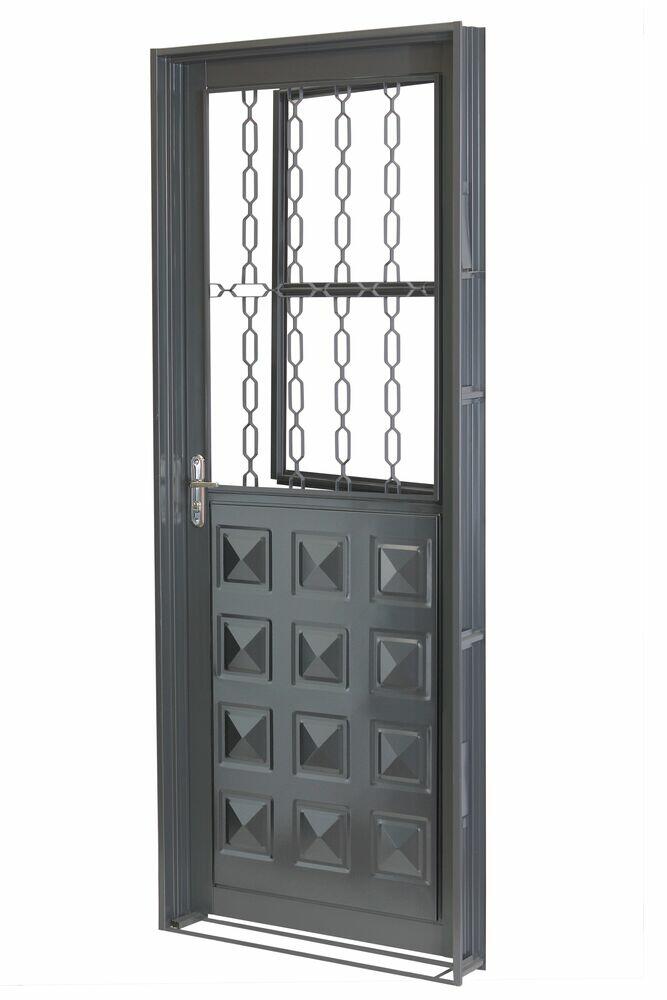 Porta Mista com Grade Postigo Almofada Dupla Esquerdo Standard 215x84 CRV