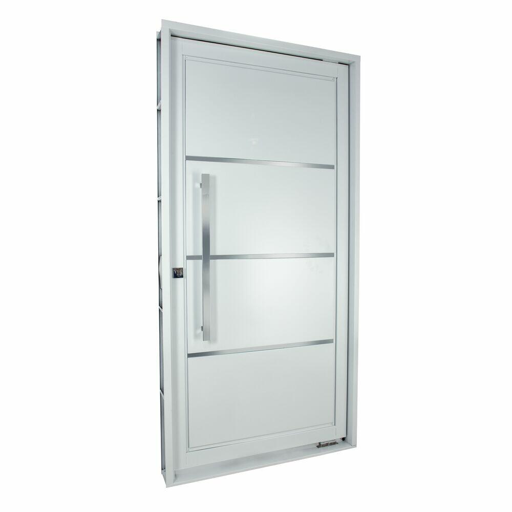 Porta Pivotante Social com Friso R140 105x217 Branco CRV