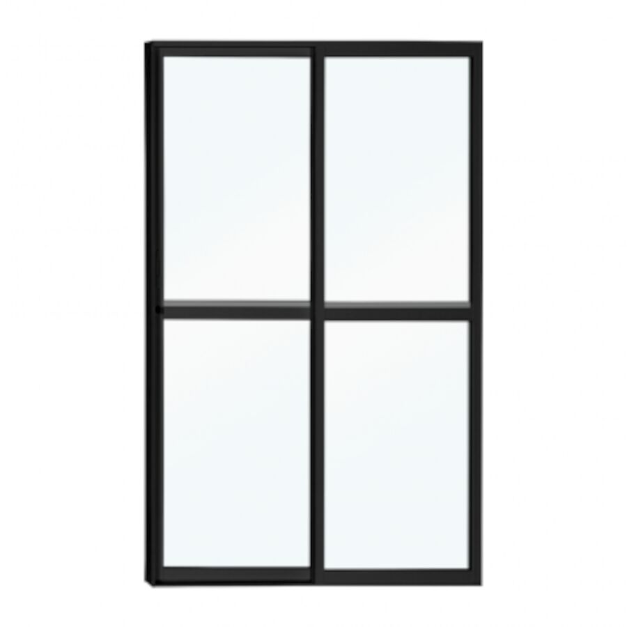 Porta de Correr Nobre 2 Folhas Direito 150x120 Preto CRV
