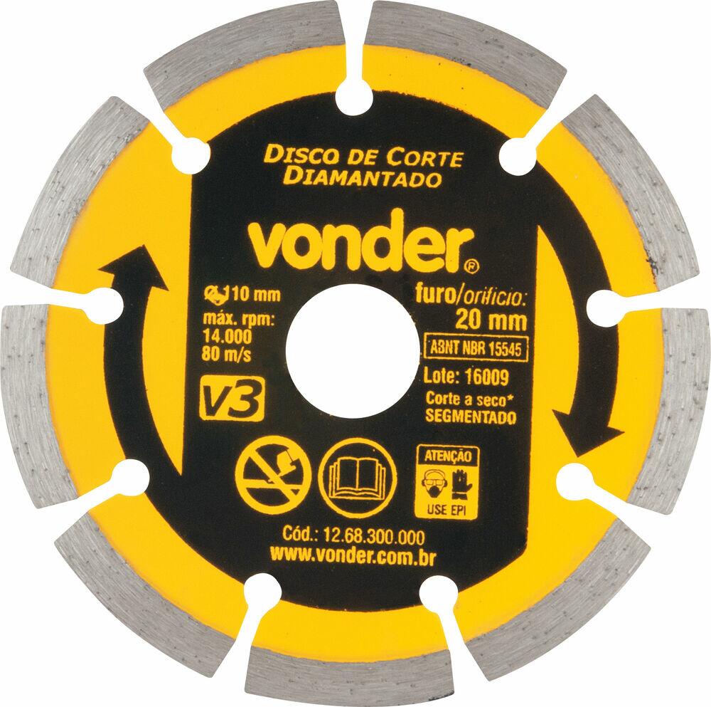 Disco Diamantado Segmentado V3 110mm Vonder