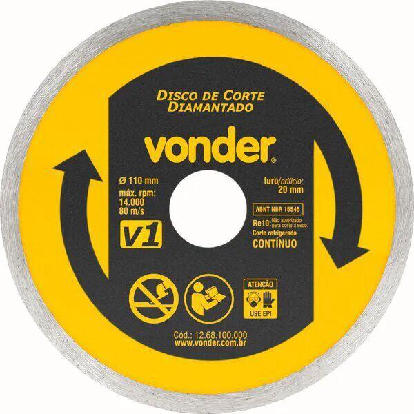 Disco Diamantado Contínuo 110mm V1 Vonder