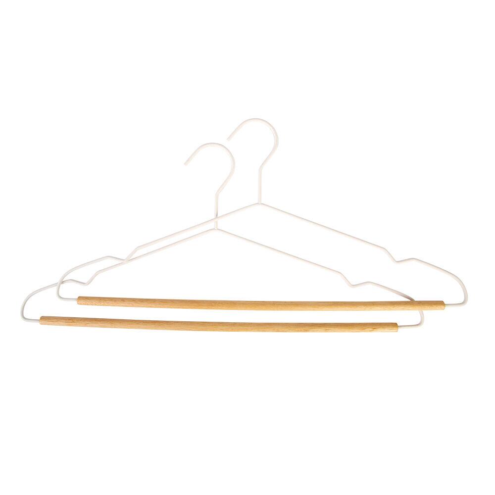 Cabide Cloud de Madeira 2 Peças com Presilha Branco Casa&Ideia