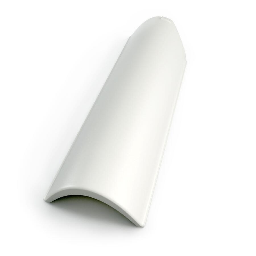 Meia Telha Cerâmica Vitrificada Branco Perkus