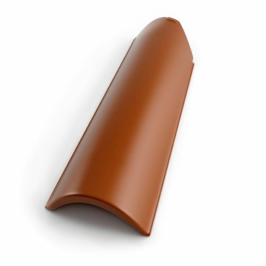 Meia Telha Ceramica Vitrificada Caramelo Perkus