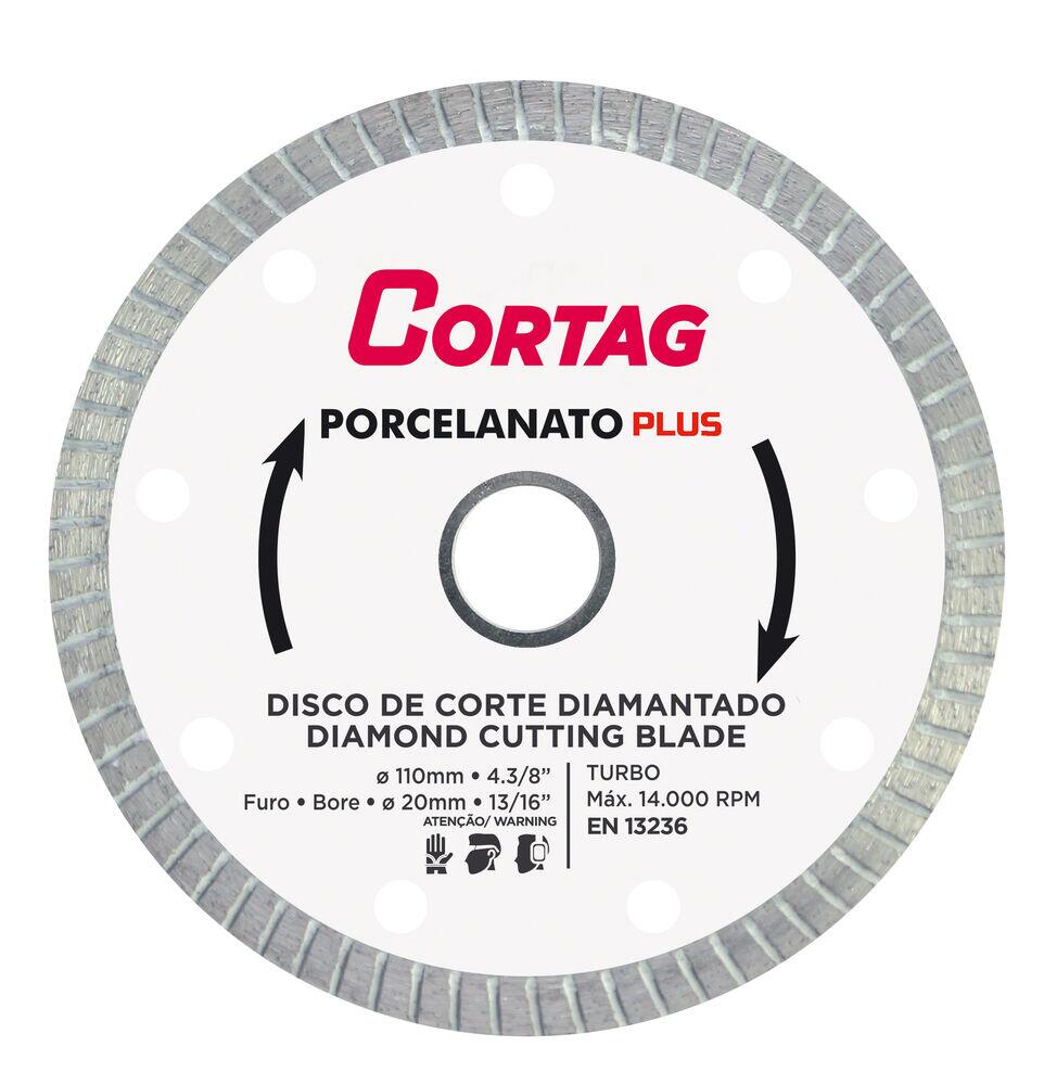 Disco de Corte Diamantado Turbo Porcelanato 110mm Cortag