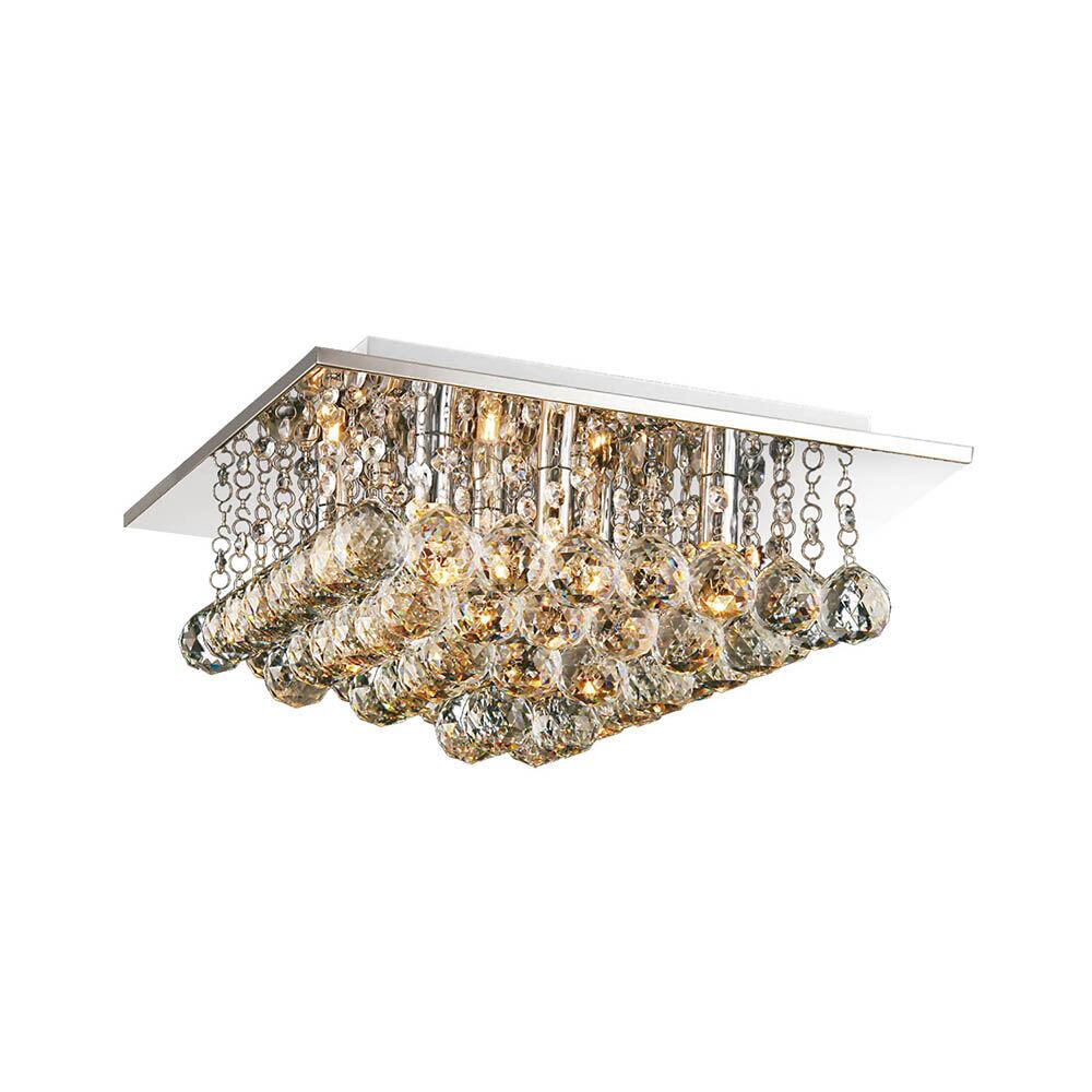 Plafon Decorativo 6 Lâmpadas de Cristal Louvre G9 Blumenau