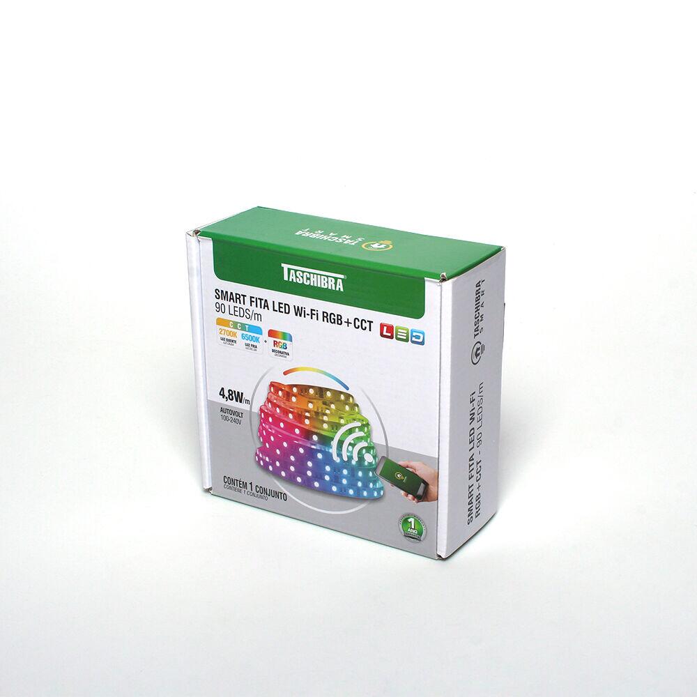 Fita de Led Smart 5m 4,8W 4,8W Wi-fi RGB Colorido Taschibra