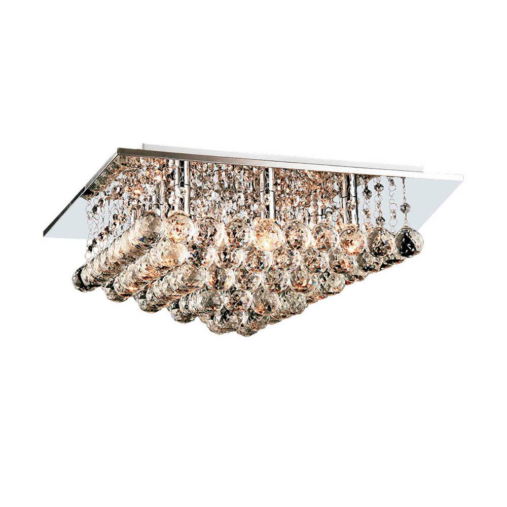Plafon Decorativo de Sobrepor Cristal 8 Lâmpadas Louvre Blumenau