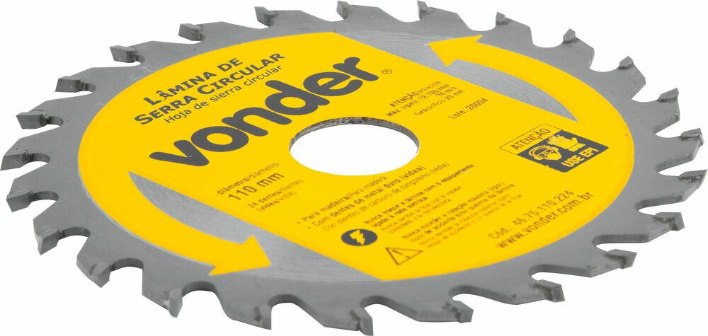 Lâmina de Serra Circular Videa 110mm 24 dentes Vonder