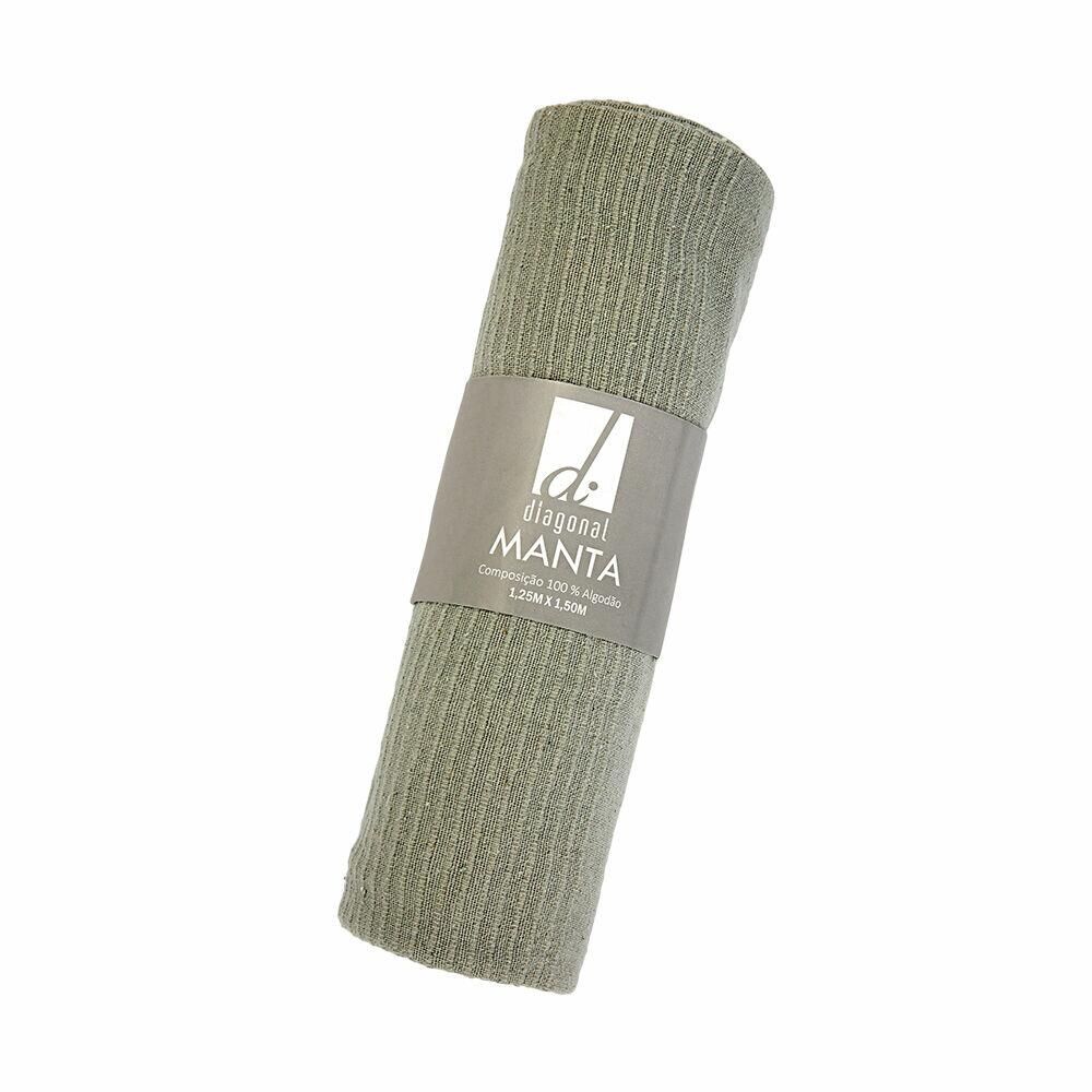 Manta Chevron 1,25x1,50 Cinza Diagonal