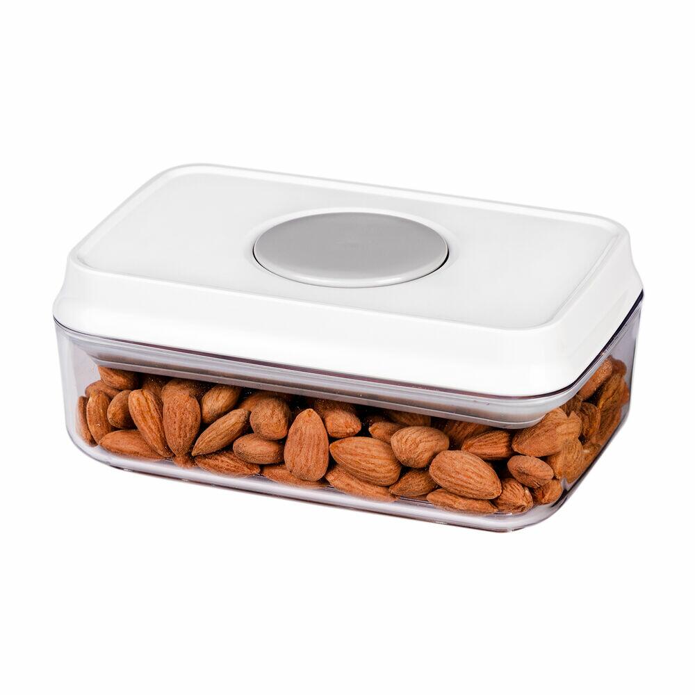 Pote de Plástico 600ml a Vácuo Branco Casa&Ideia