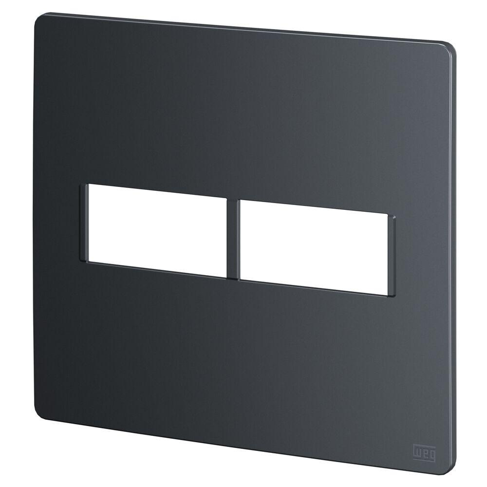 Placa 4x4 2 Seções Esatta Grafite Escuro Weg