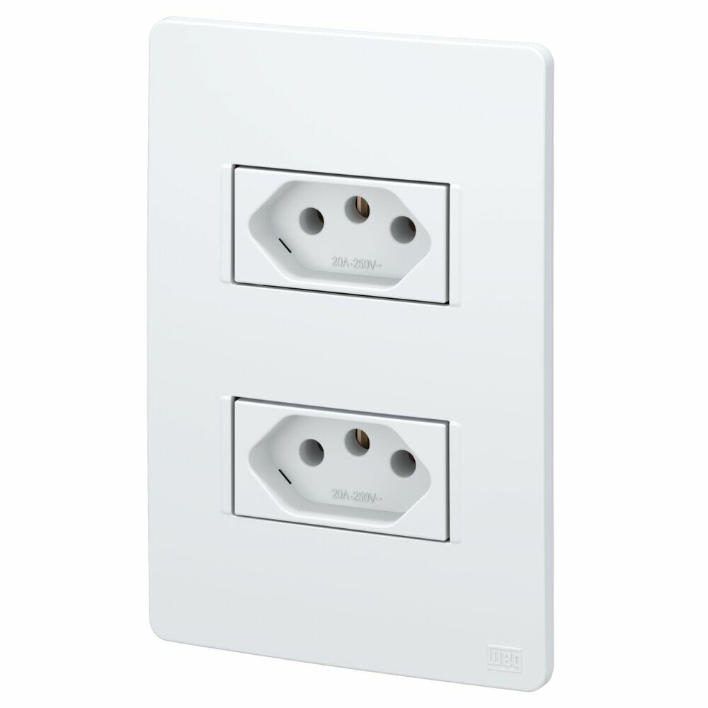 Conjunto 2 Seções 2P+T 20A Esatta Branco Weg