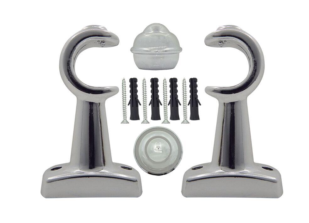 Suporte para Trilho de Cortina Cromado 28mm Bella Arte