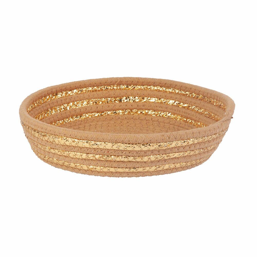 Cesto para Pães Aurum 23X5 Dourado Casa&Ideia