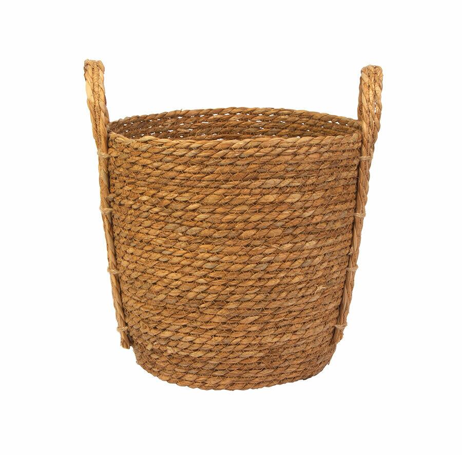 Cesta Decorativa Paille com Alça Natural 31X31X30cm Diagonal