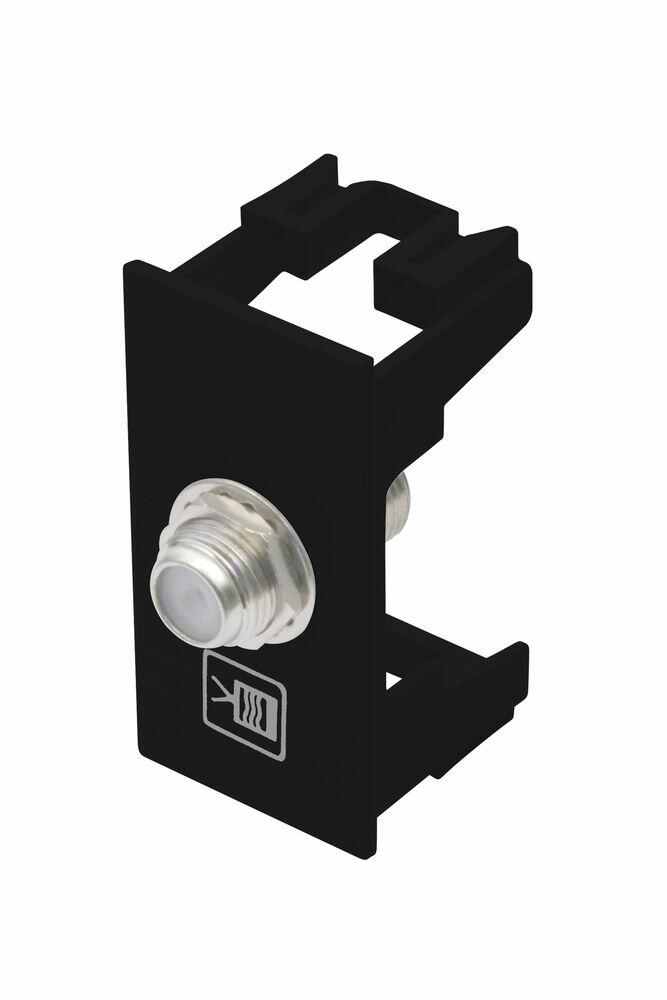 Módulo Tomada para Antena de TV Coxial Habitat Black Fame