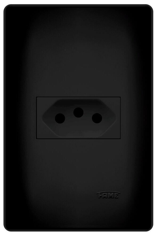 Módulo Tomada 2P+T 20A Habitat Black Fame