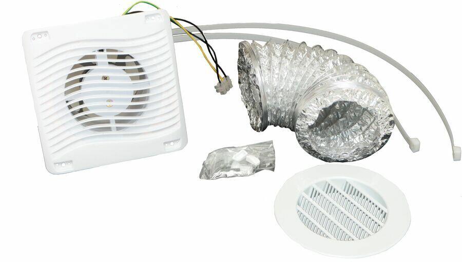 Kit Exaustor com Grade 90mm 127V Branco ITC