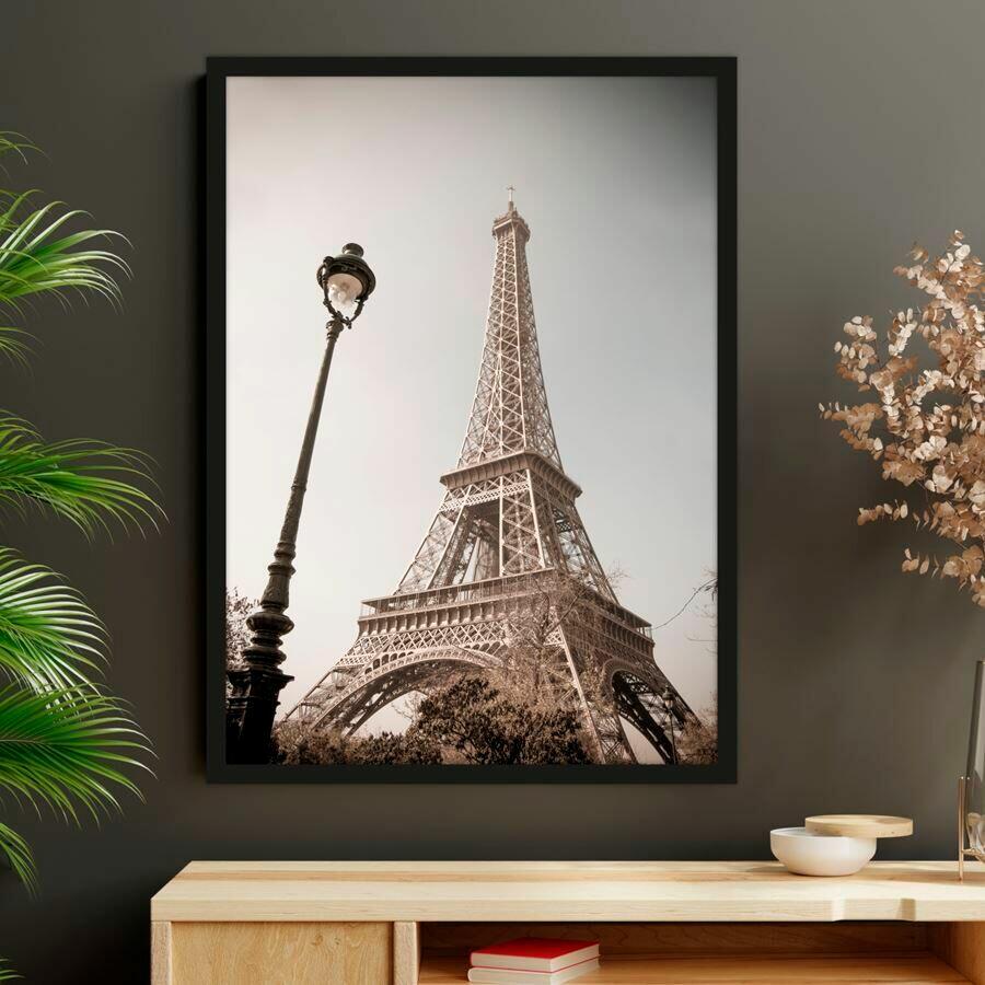 Quadro Paris 50x70cm Preto Diagonal