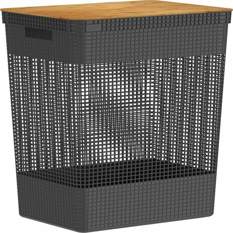 Cesto para Roupa 49L 455 CG PTF Preta Martiplast